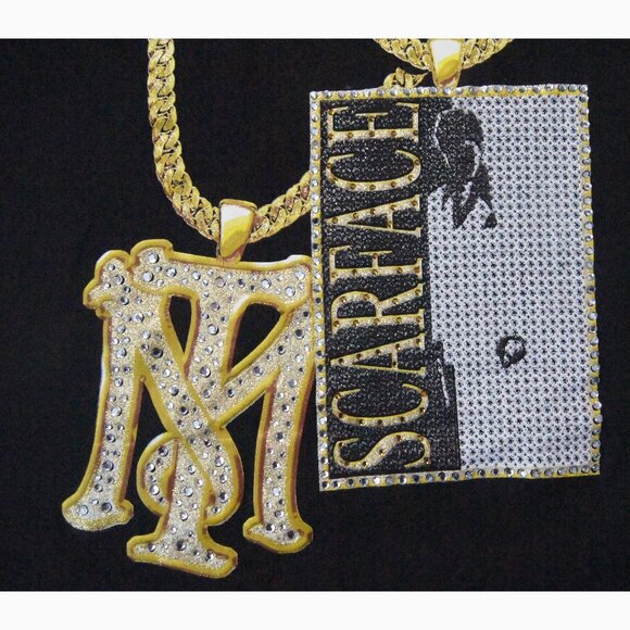 Scarface Gold Chain T-Shirt - Picture 3 of 10